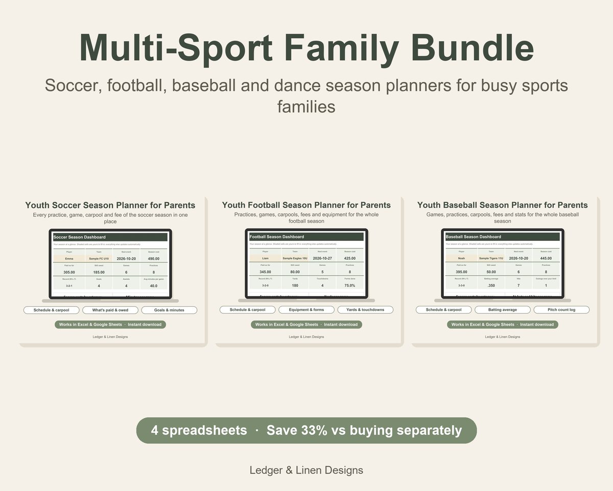 Sports Mom Planner Bundle